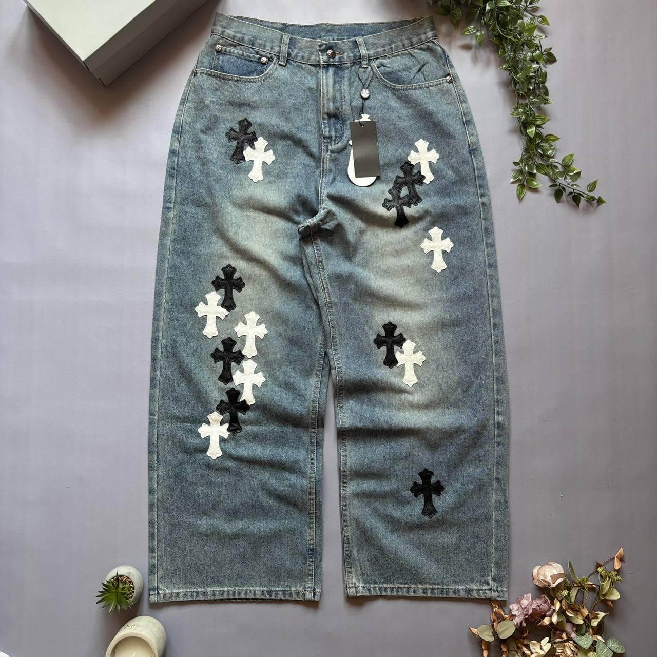 Chrome Hearts Jeans Сині