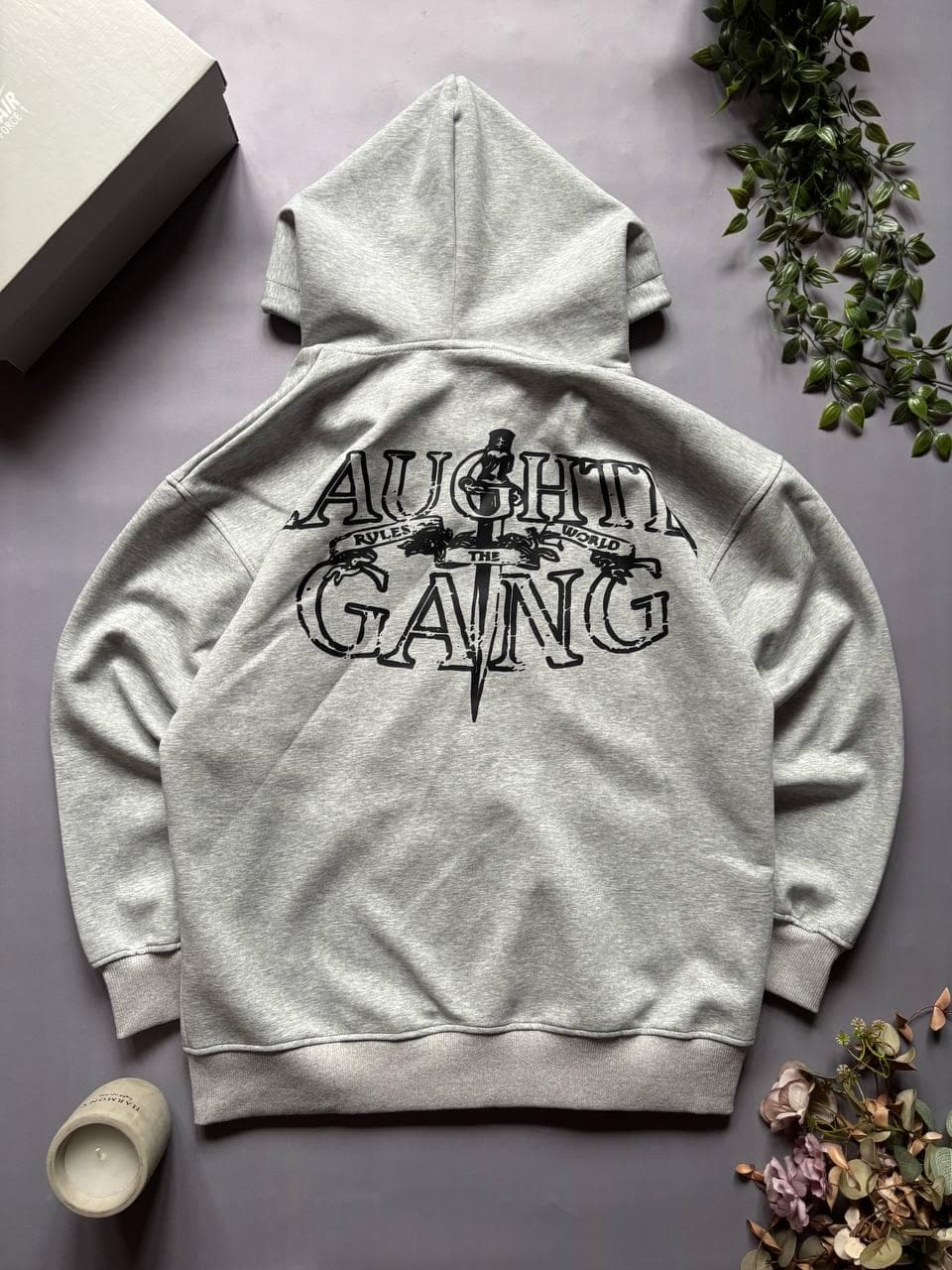 Corteiz x 21 Savage Zip hoodie Grey, photo 2