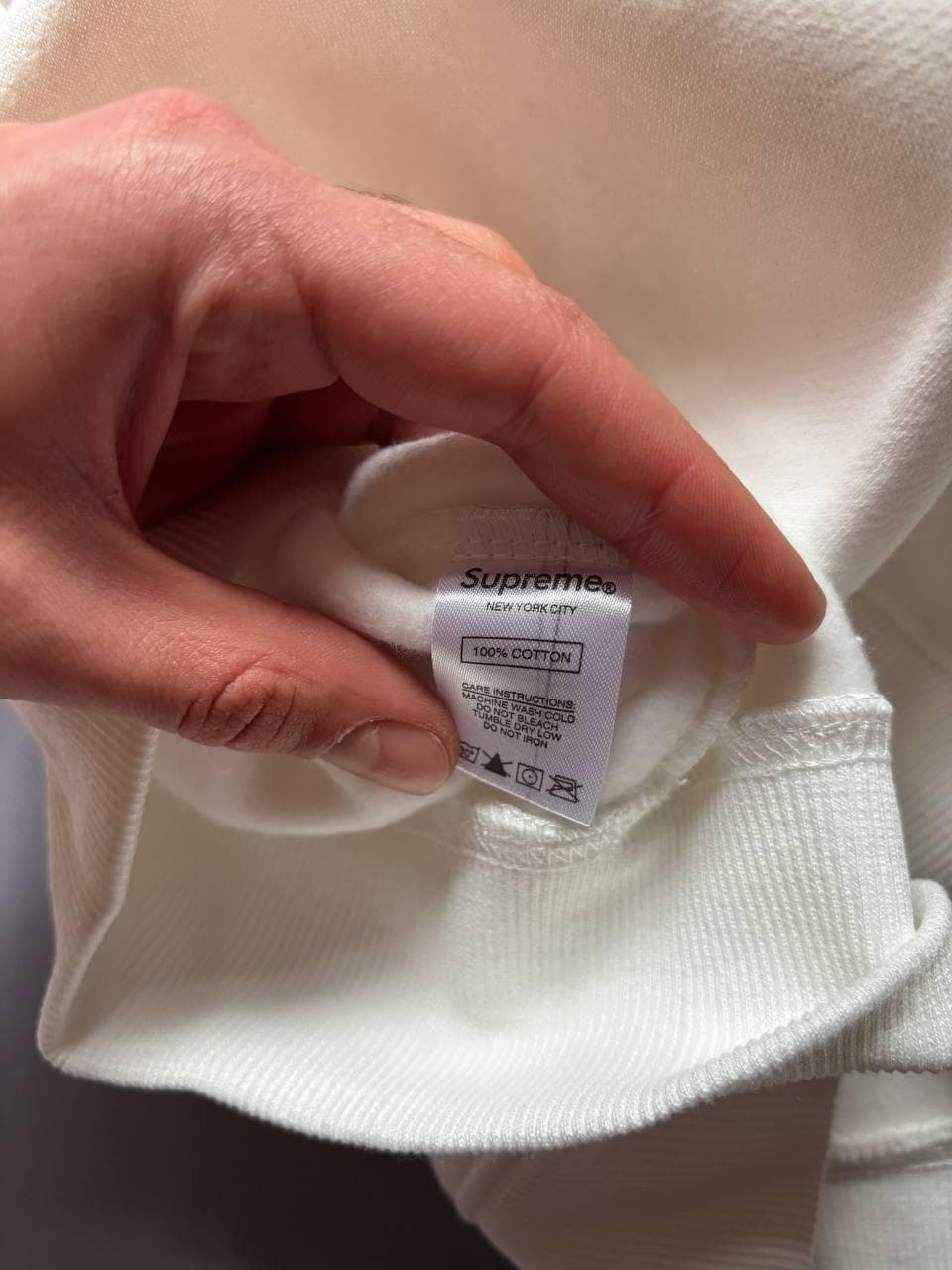 Supreme x Maison Margiela Zip hoodie White, photo 5
