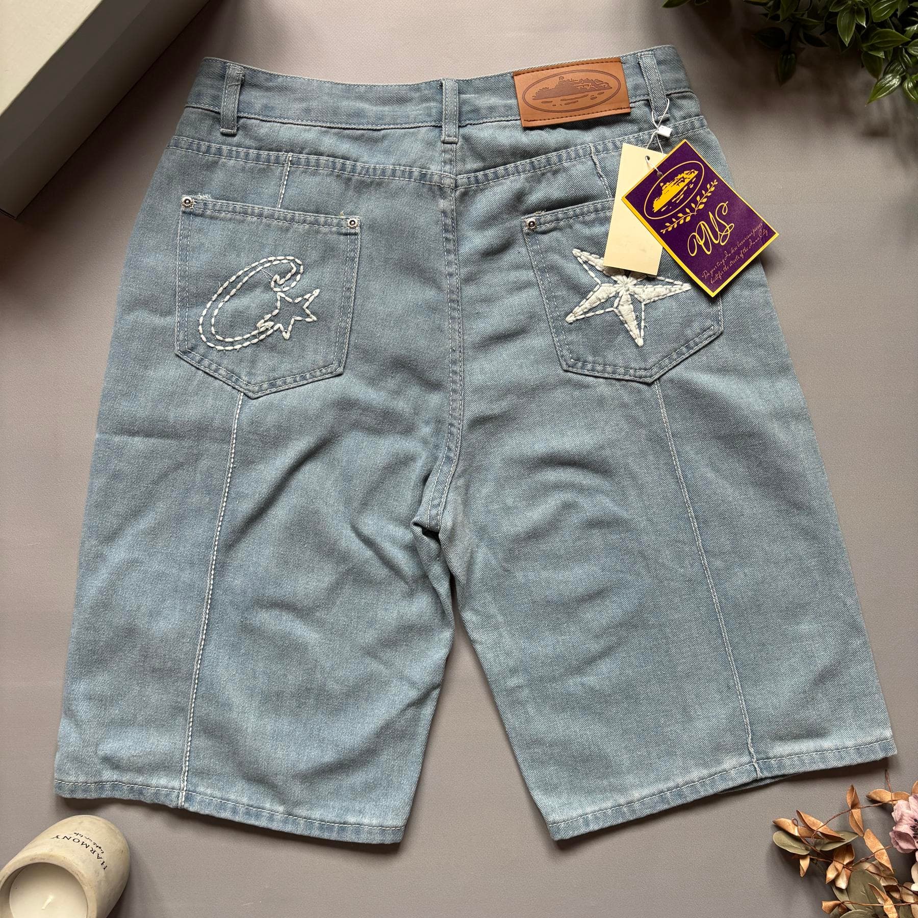 Corteiz Джинсові Shorts Блакитні