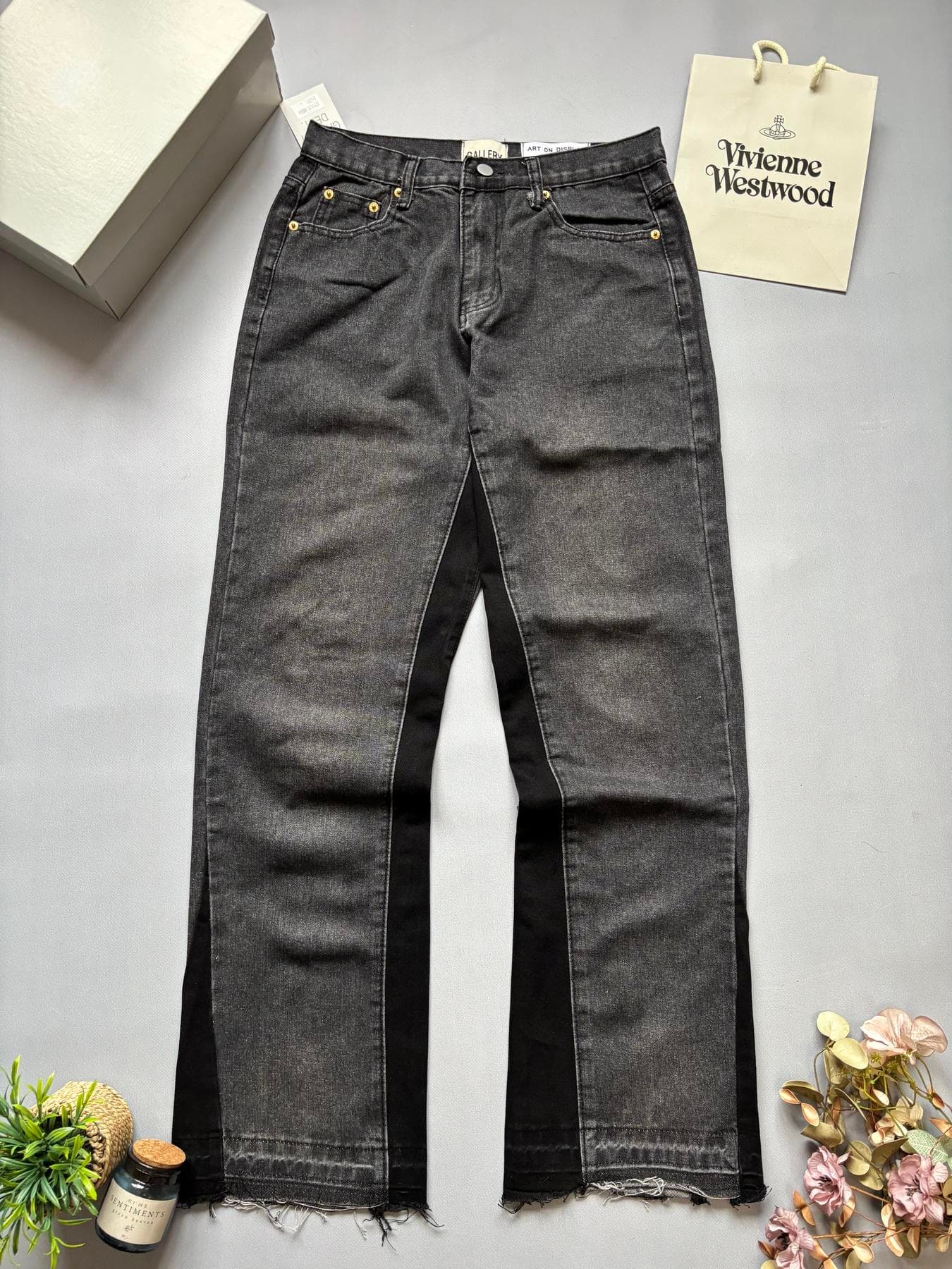 Gallery Dept Flared Jeans Black Вставки 866