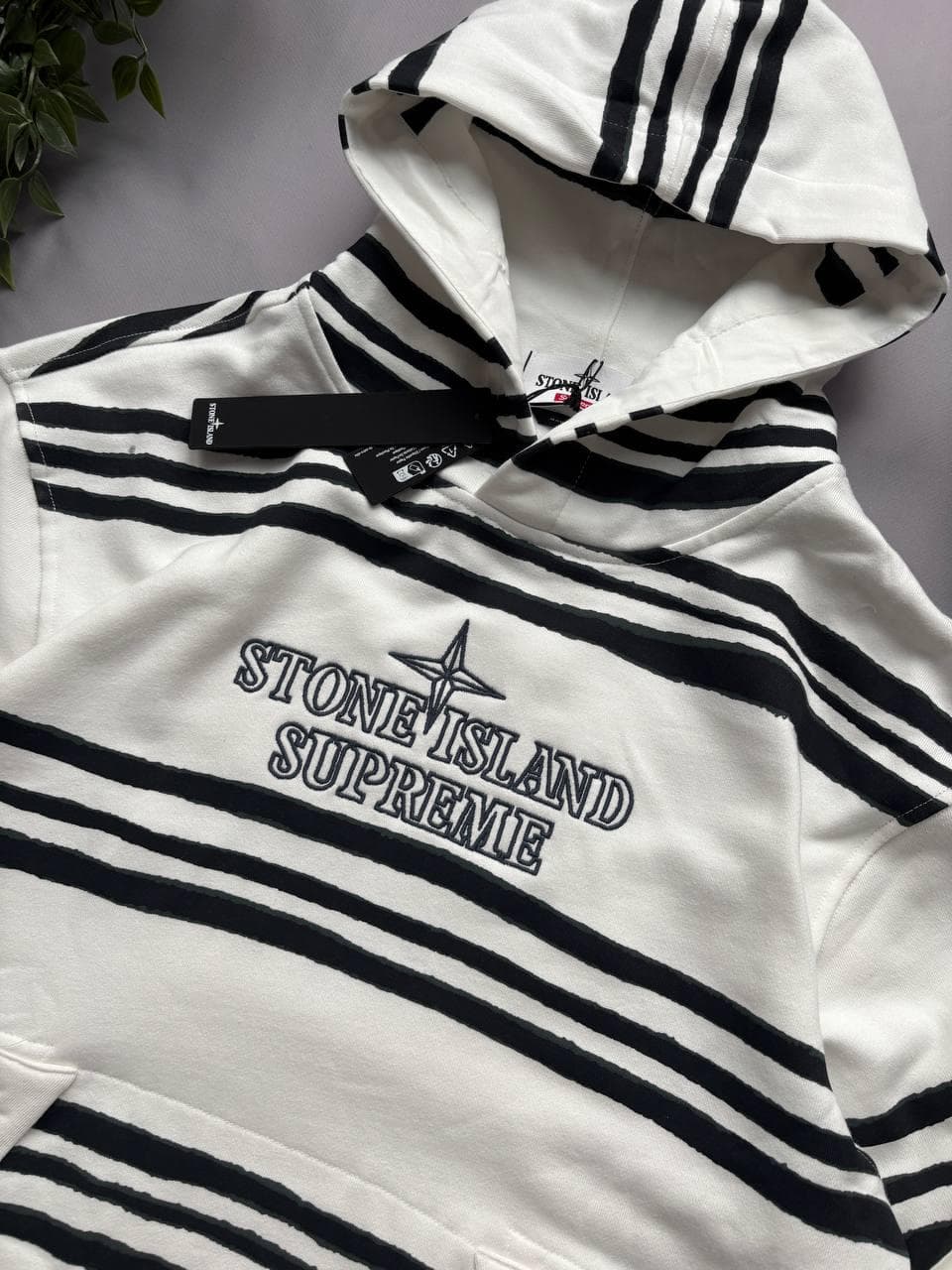 Stone Island x Supreme Hoodie Біле, photo 5