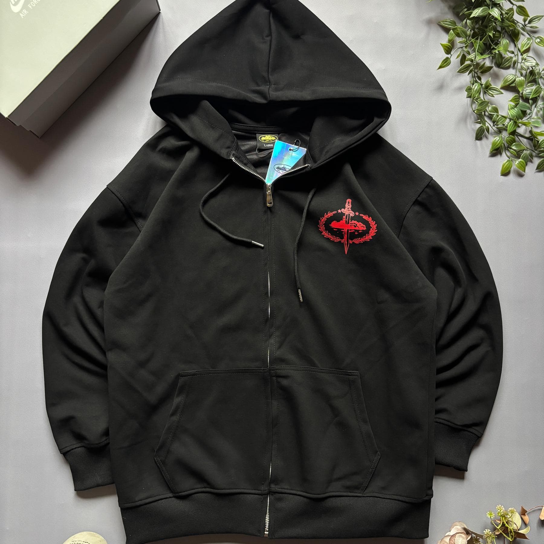 Corteiz x 21 Savage Zip hoodie Black