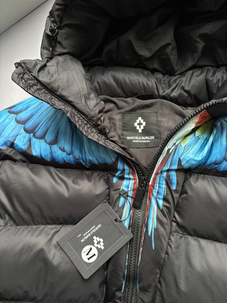 Marcelo Burlon Puffer jacket Blue, photo 3