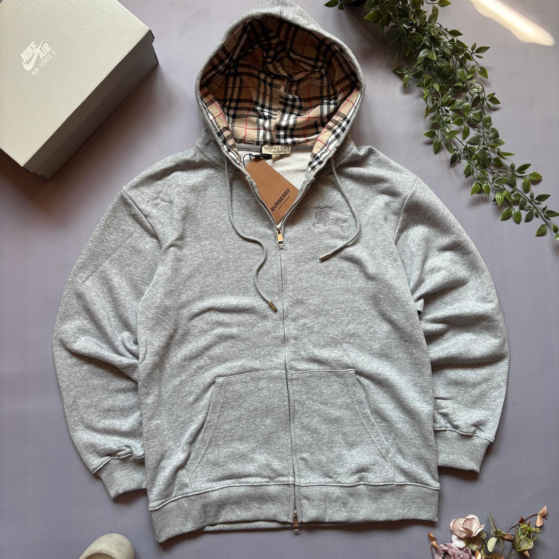 Burberry Zip hoodie Grey