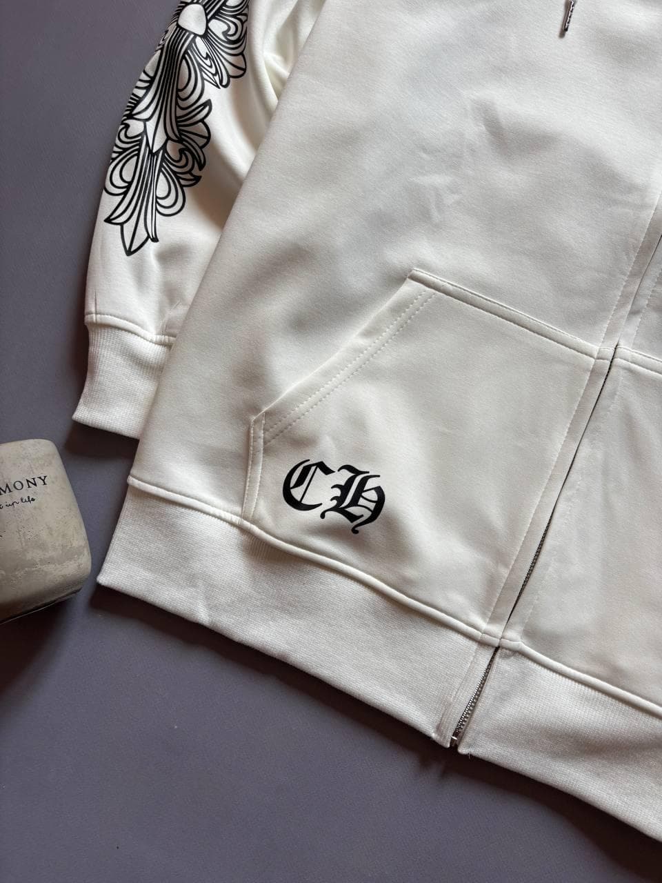 Chrome Hearts Zip Hoodie White, photo 2