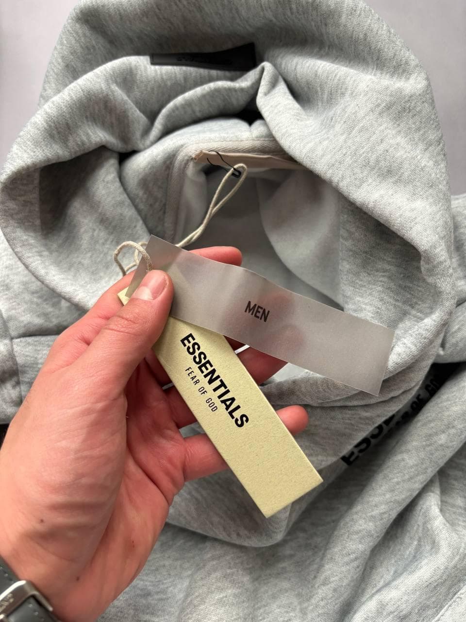 Essentials Hoodie Сіре, photo 4