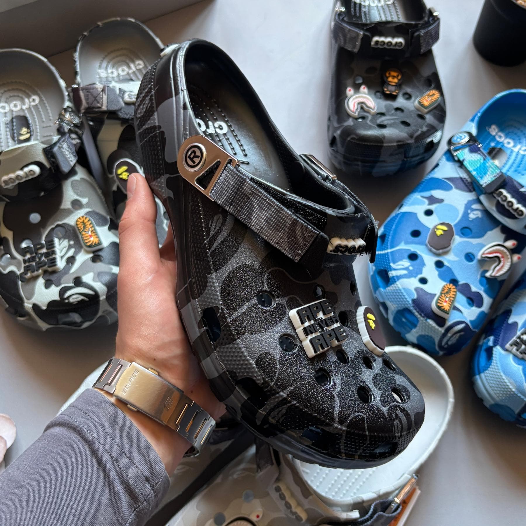 Crocs x Bape Black