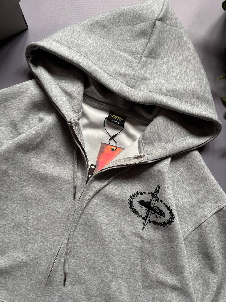 Corteiz x 21 Savage Zip hoodie Grey, photo 4