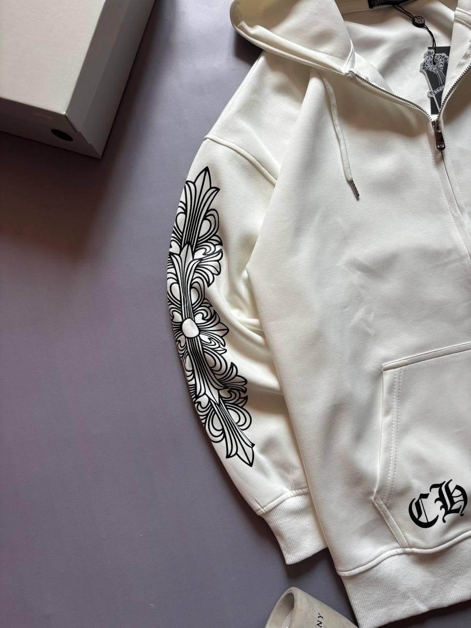 Chrome Hearts Zip Hoodie White, photo 3