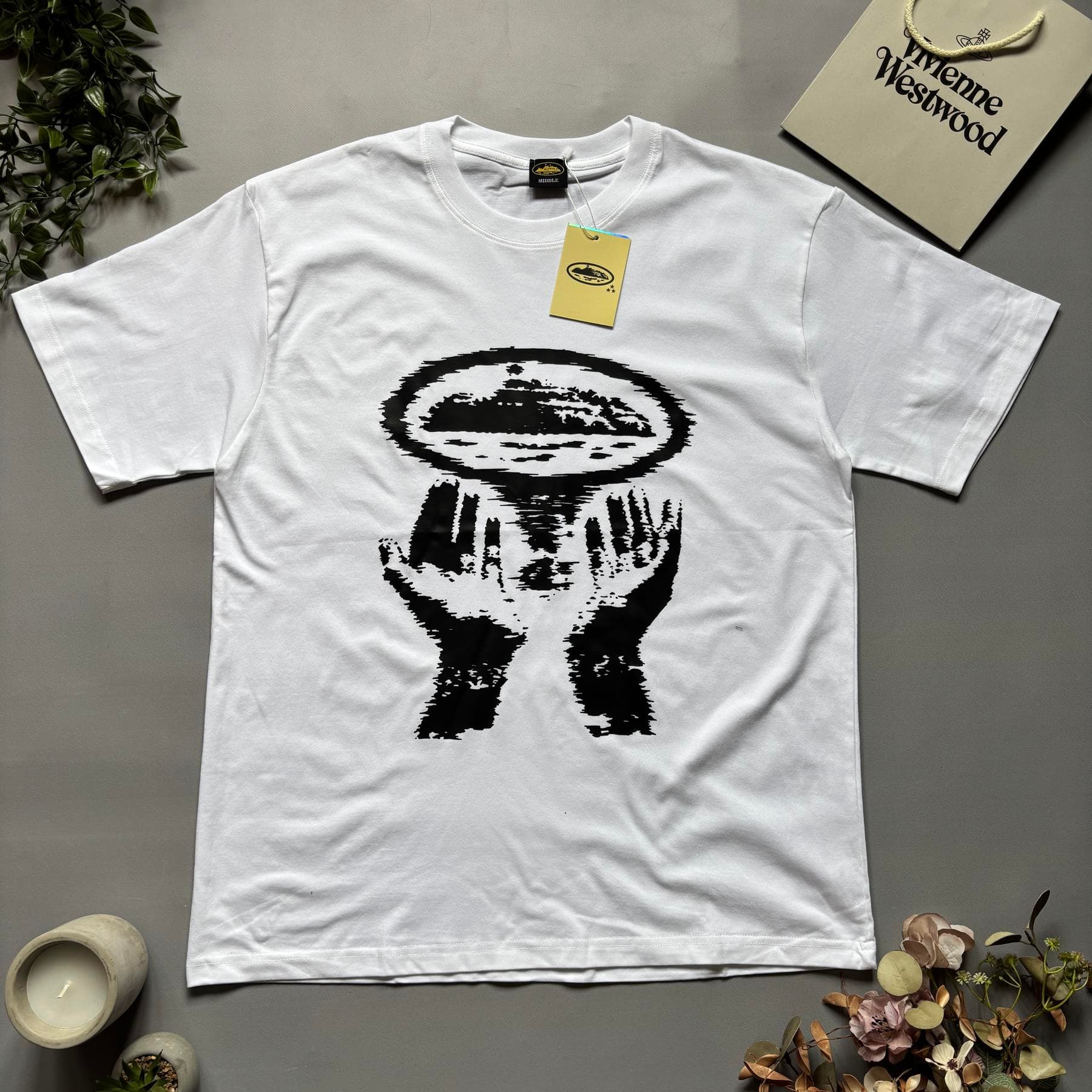 Corteiz T-shirt with Руками White