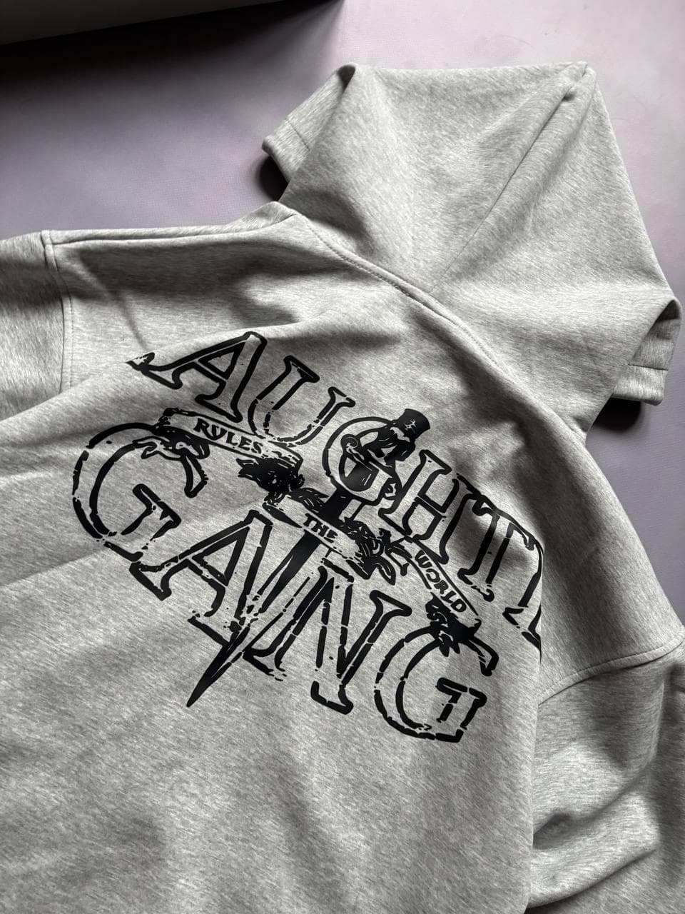 Corteiz x 21 Savage Zip hoodie Grey, photo 3