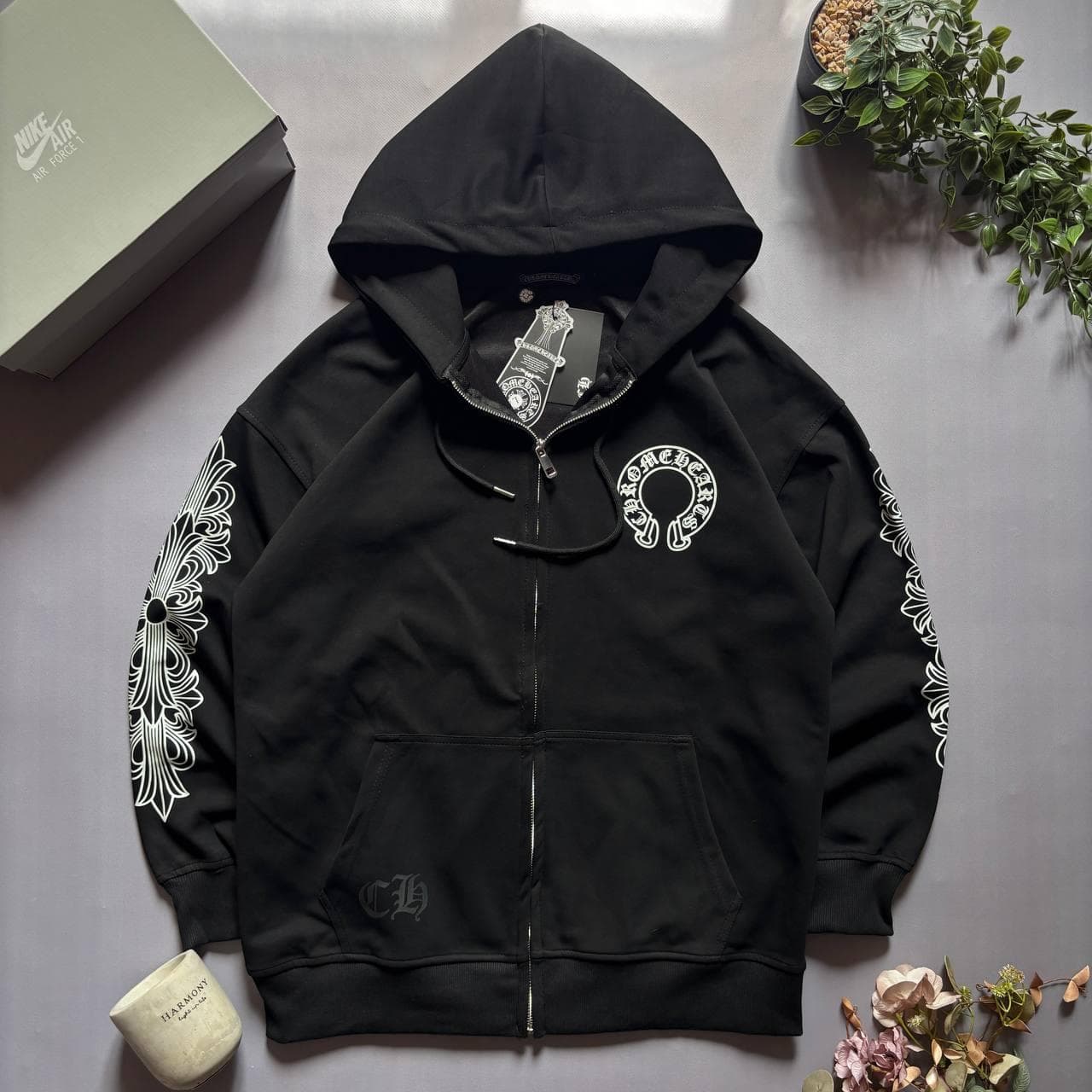 Chrome Hearts Zip Hoodie Black