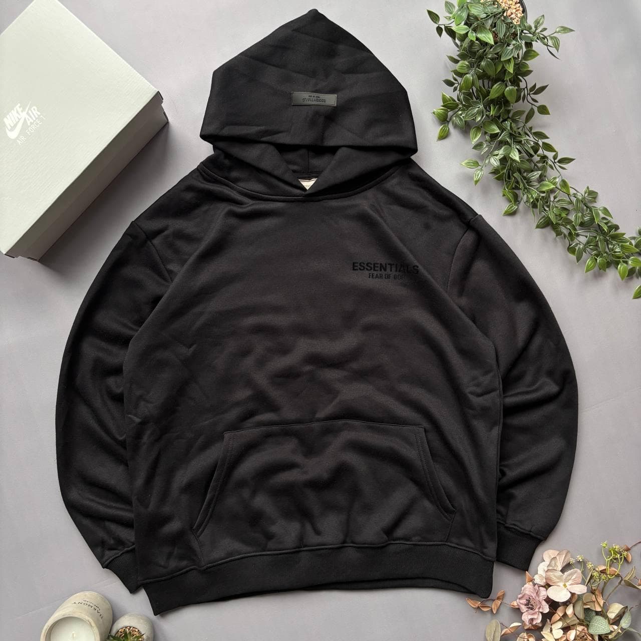 Essentials Hoodie Чорне