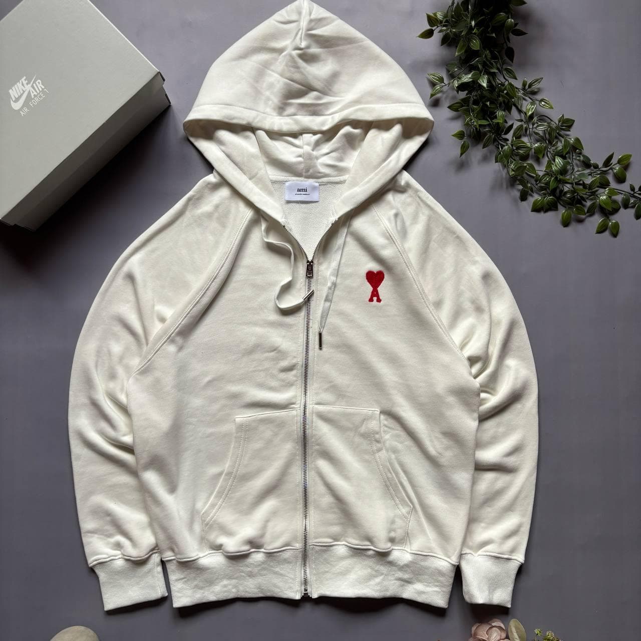 AMI Zip hoodie White