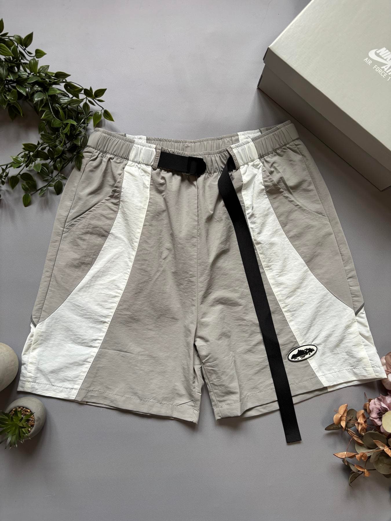 Corteiz Shorts Нейлонові Grey