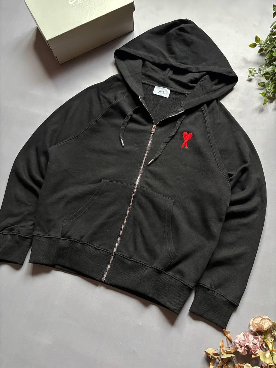 AMI Zip hoodie Black, photo 3