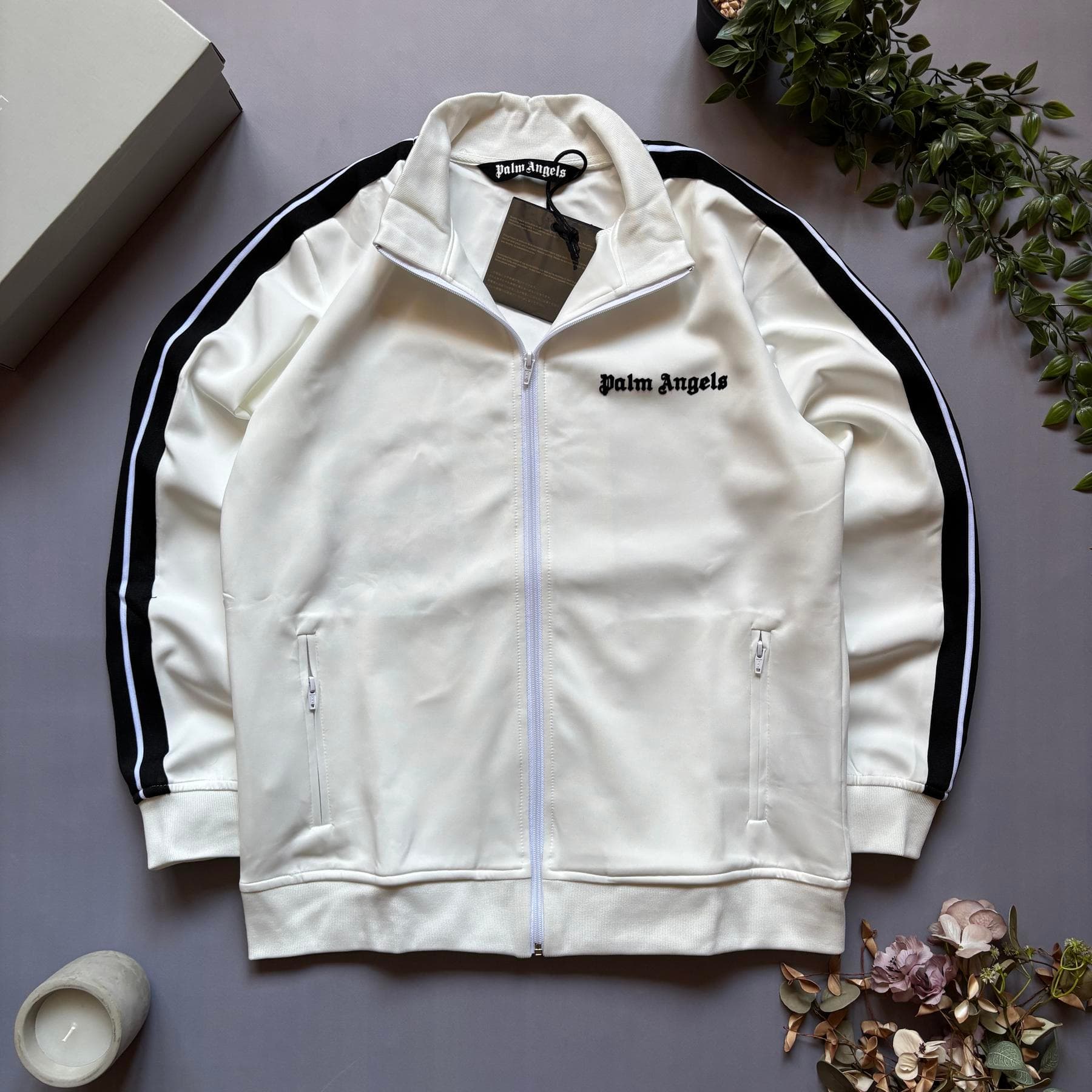 Palm Angels Zip hoodie White