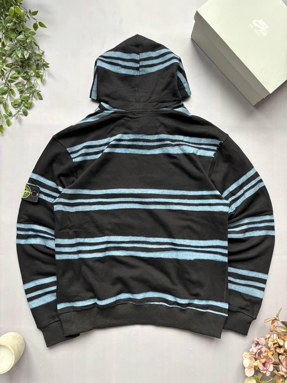 Stone Island x Supreme Hoodie Чорне, photo 2