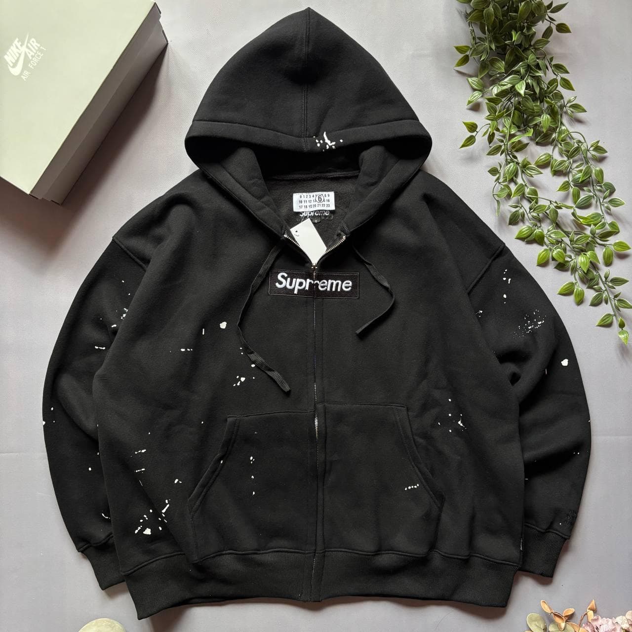 Supreme x Maison Margiela Zip hoodie Black