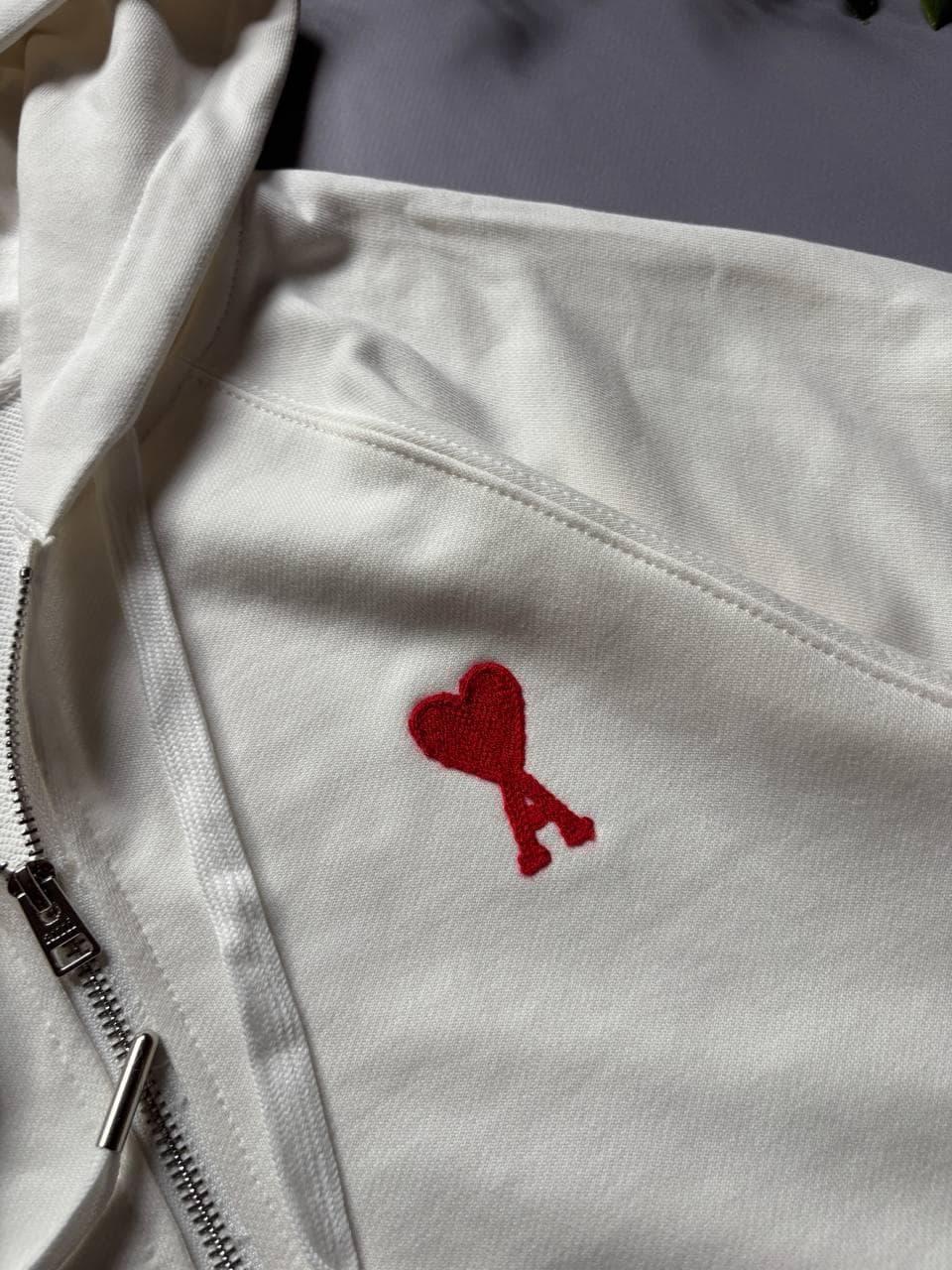 AMI Zip hoodie White, photo 5