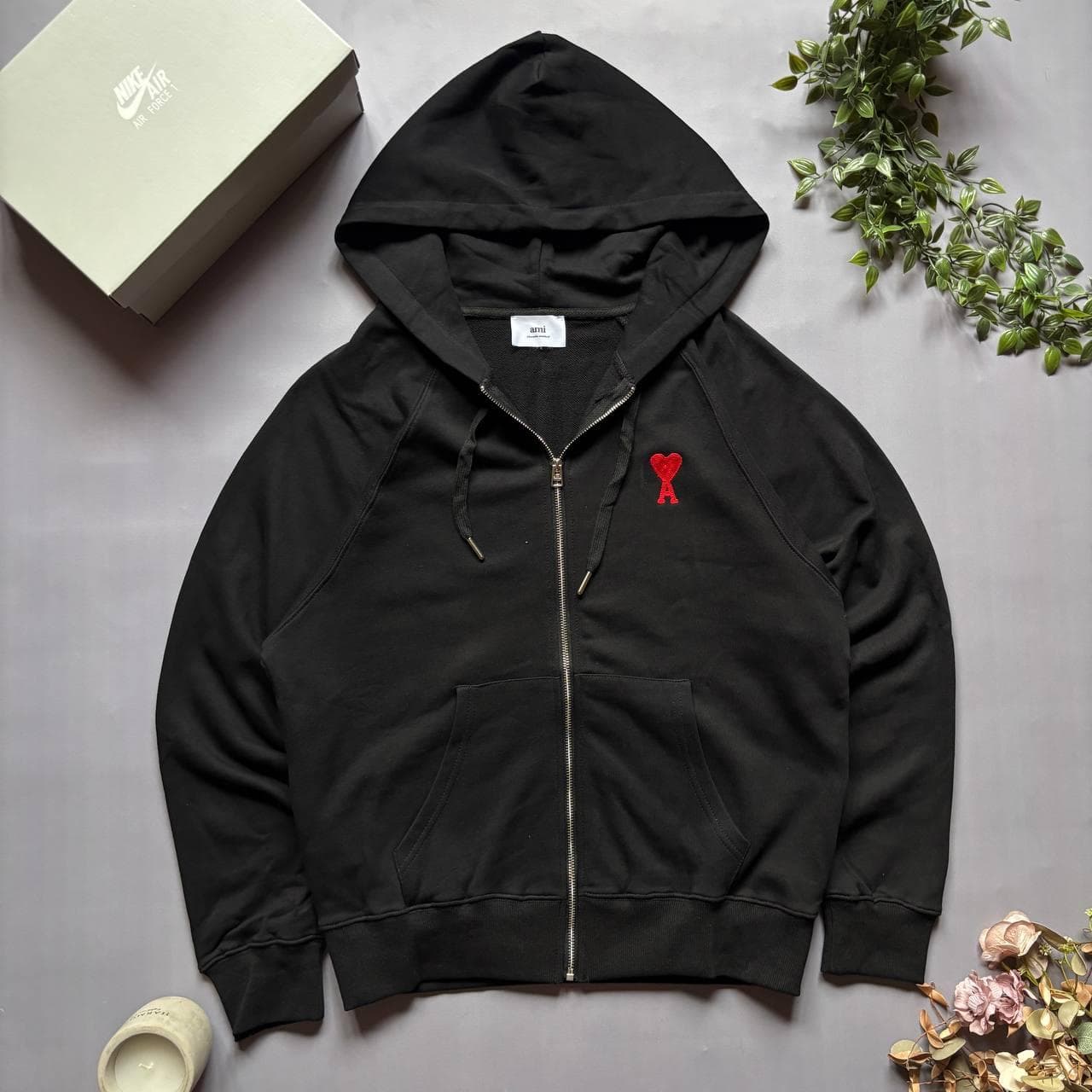 AMI Zip hoodie Black